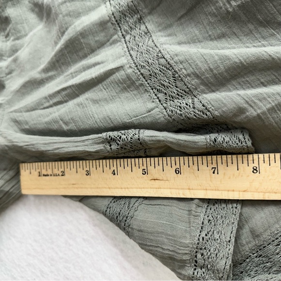 Free People Beach Shorts Embroidered Lace Drawstring Gray Oversized Short Small - Picture 2 of 10